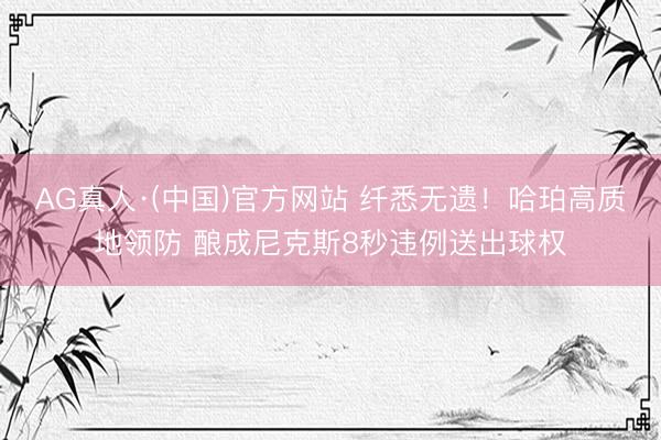 AG真人·(中国)官方网站 纤悉无遗！哈珀高质地领防 酿成尼克斯8秒违例送出球权