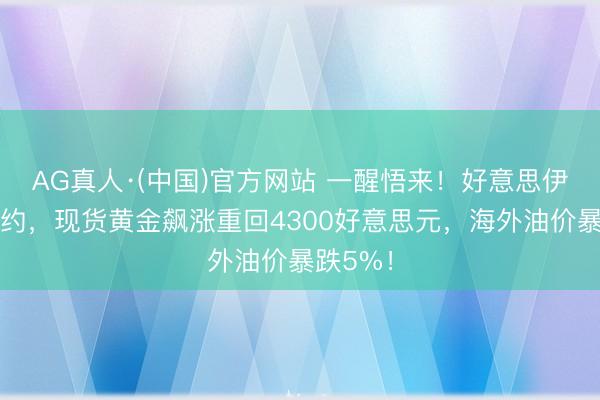 AG真人·(中国)官方网站 一醒悟来！好意思伊达成条约，现货黄金飙涨重回4300好意思元，海外油价暴跌5%！
